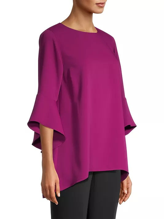 Caroline Rose Matte Crepe Julia Tunic - Berry