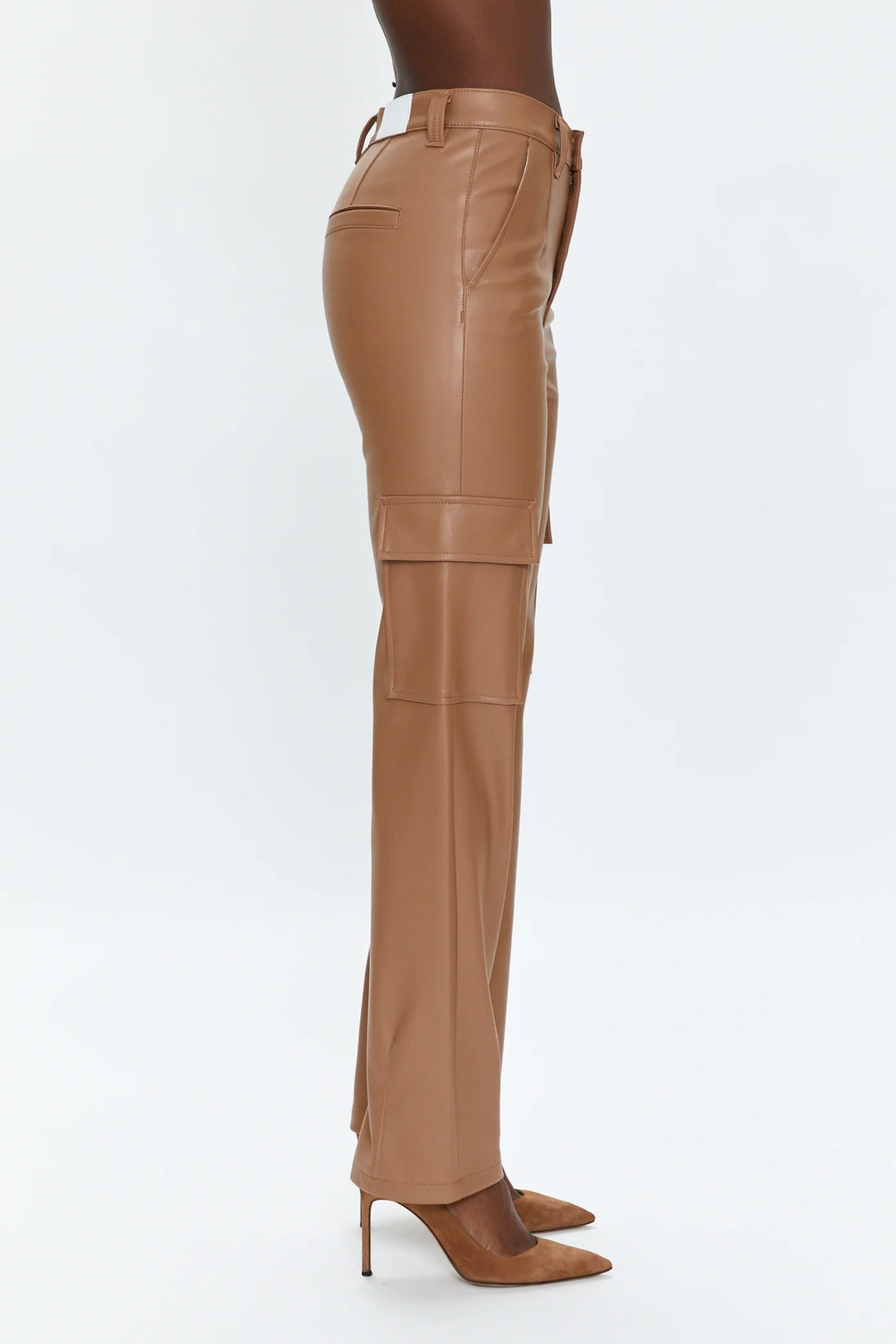 Cassie Vegan Leather Cargo Pant