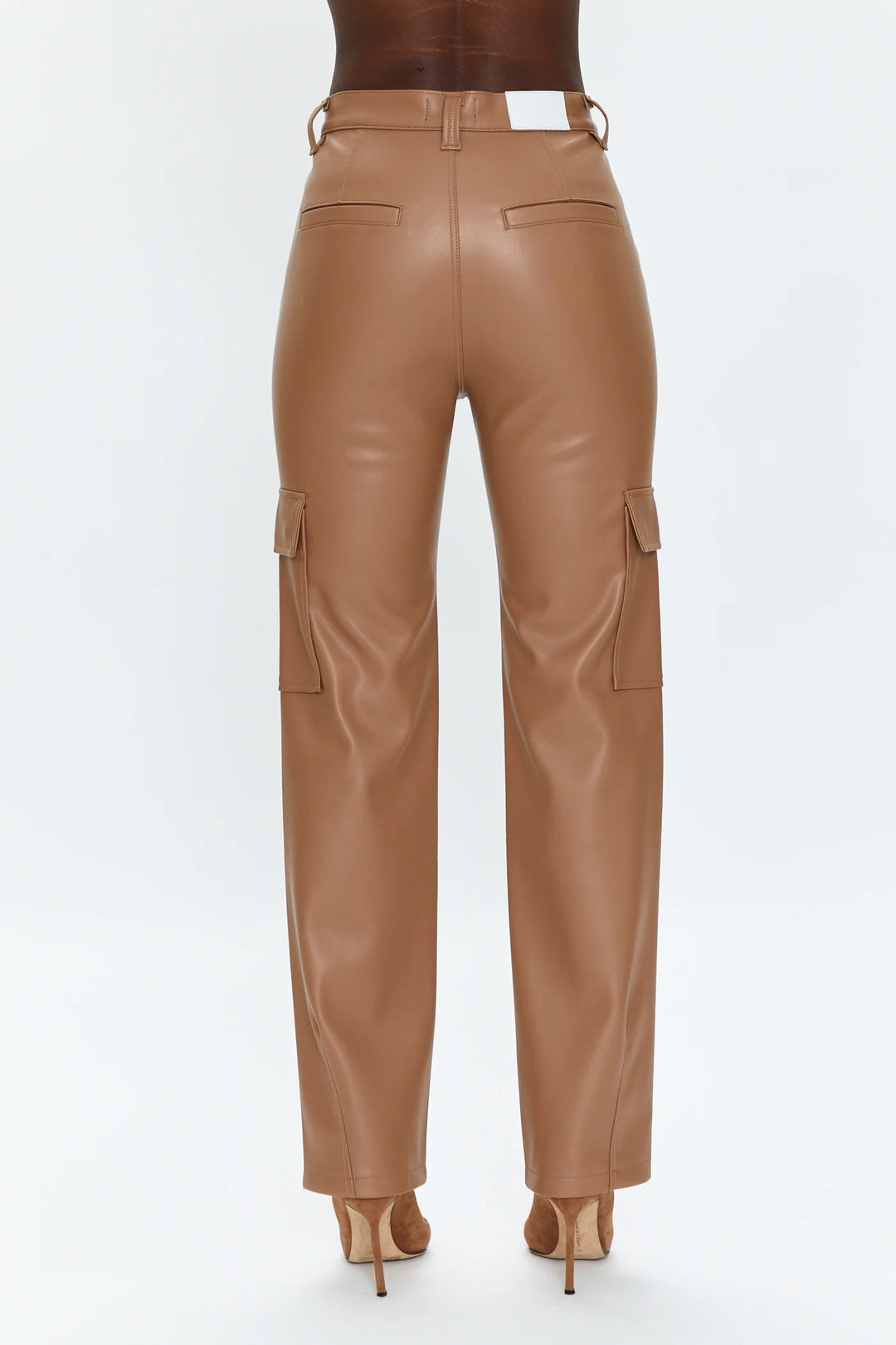 Cassie Vegan Leather Cargo Pant