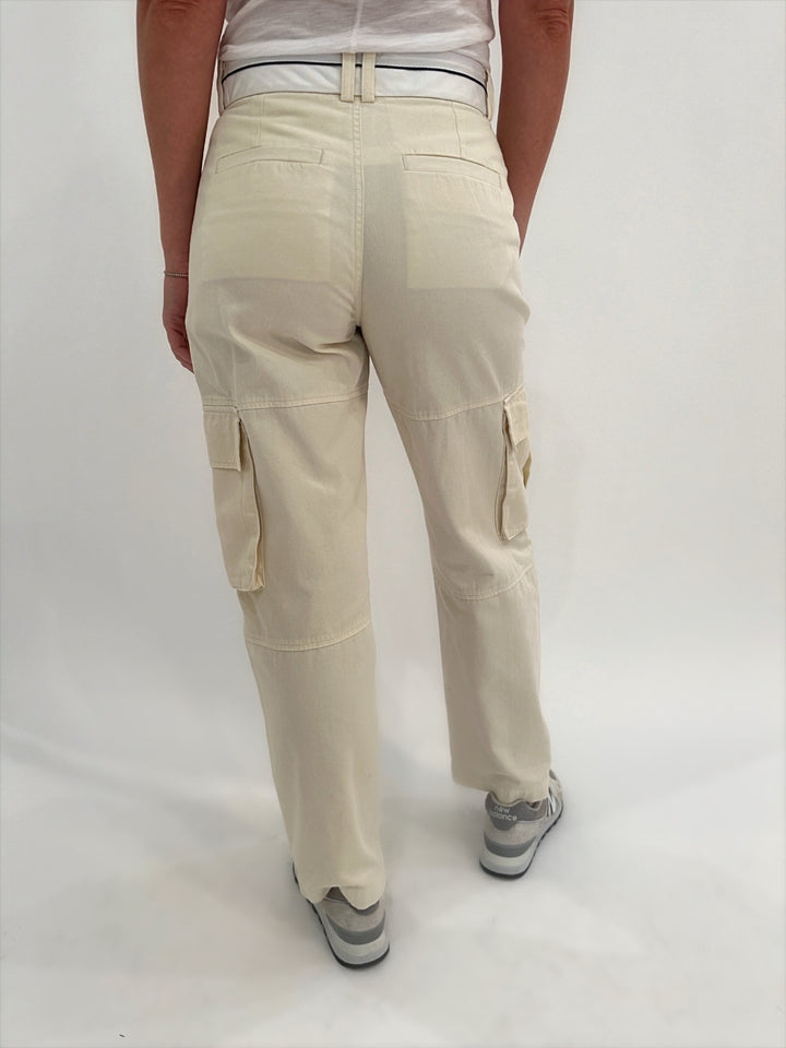 Pistola Addie Reversed Waistband Pants - Ivory