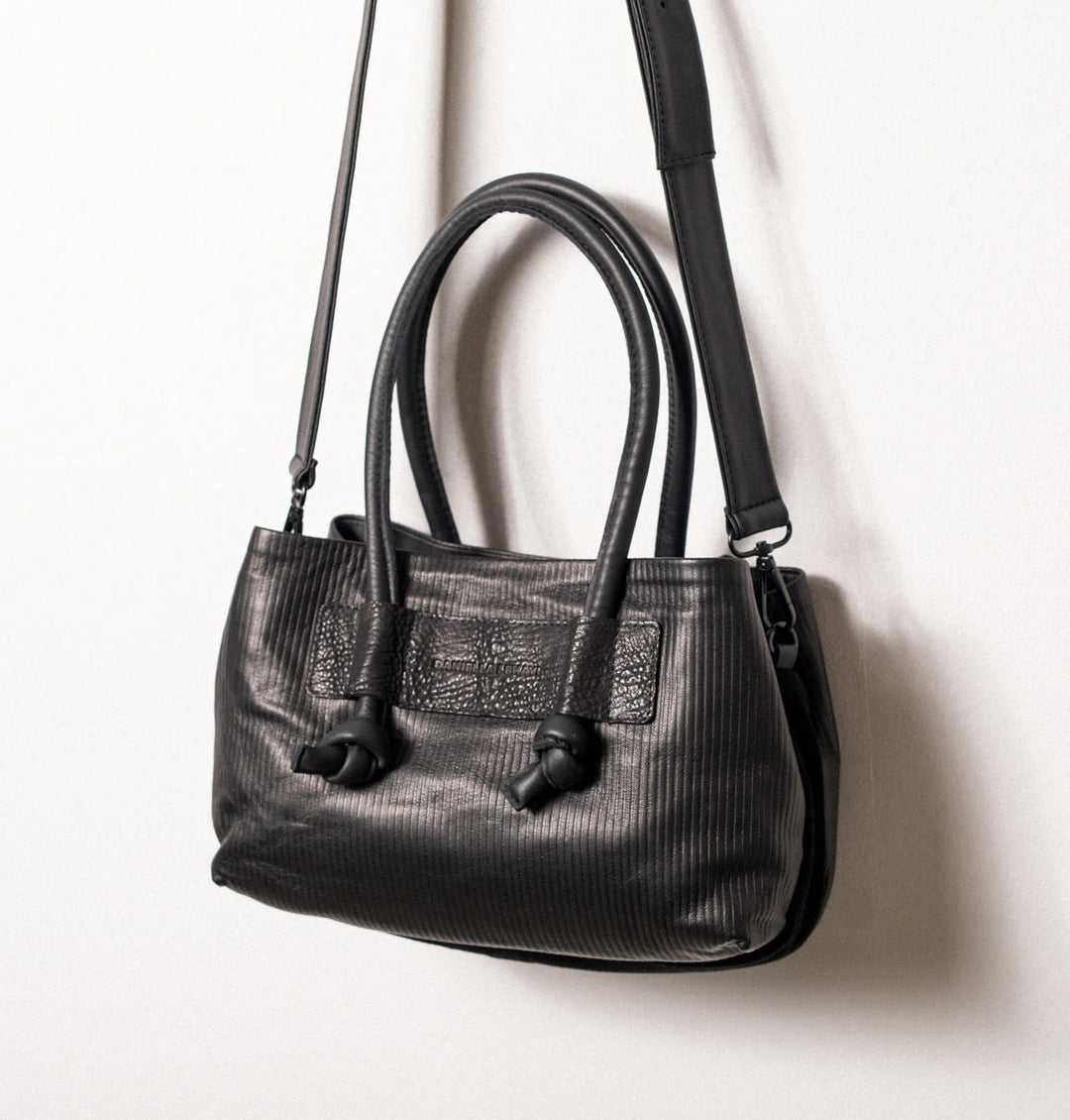 Daniella Lehavi Dallas Satchel Bag in Black Stripes available at Barbara Katz