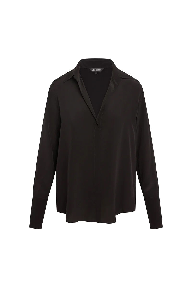 Daria Silk Shirt - Black