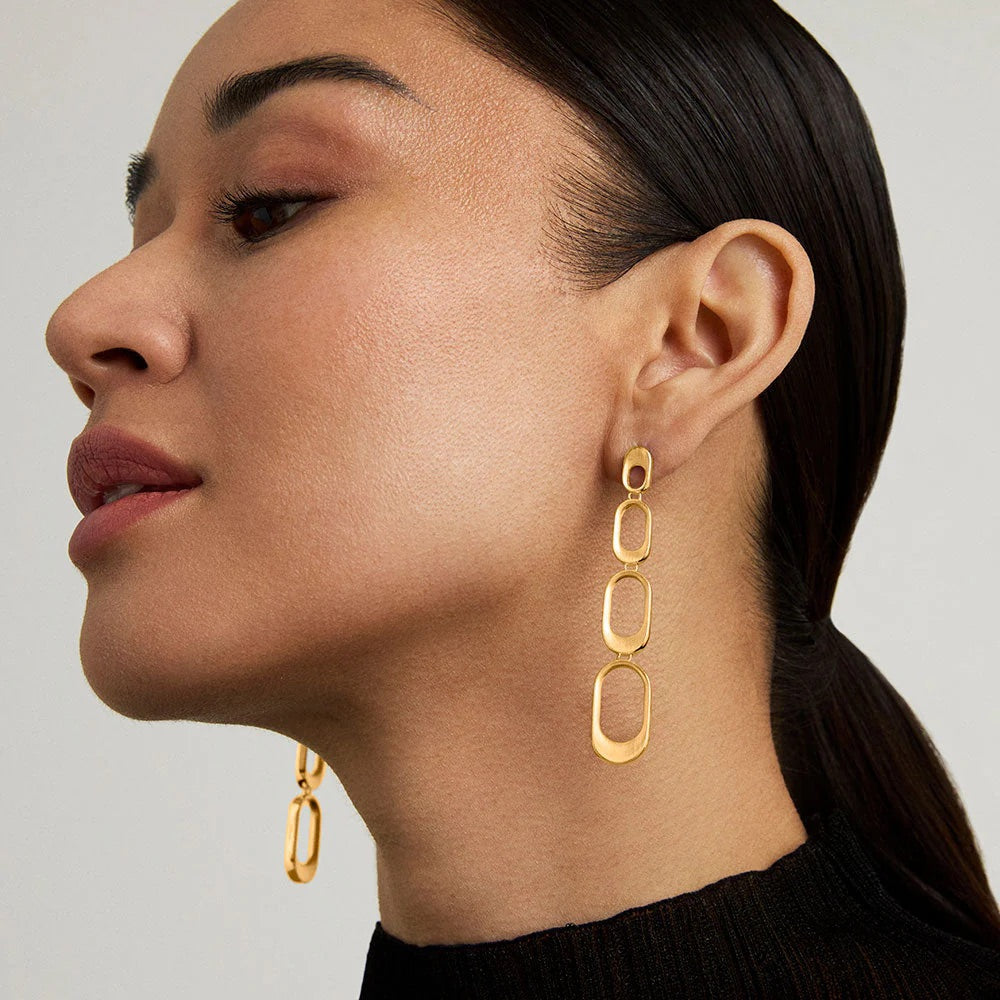 Dean Davidson Gold Bleecker Statement Drop Earrings available at Barbara Katz