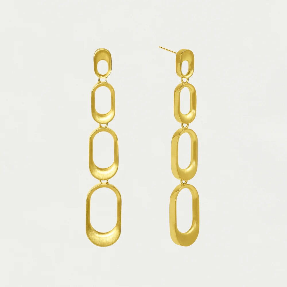 Dean Davidson Bleecker Statement Drop Earrings in Gold available at Barbara Katz