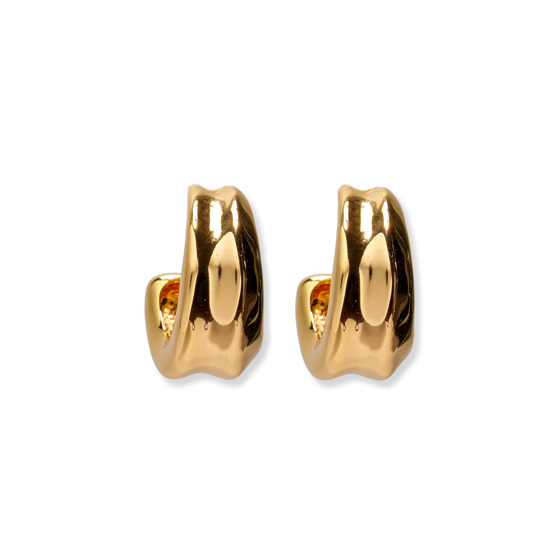 Lizzie Fortunato Onda Hoop Earrings - Gold