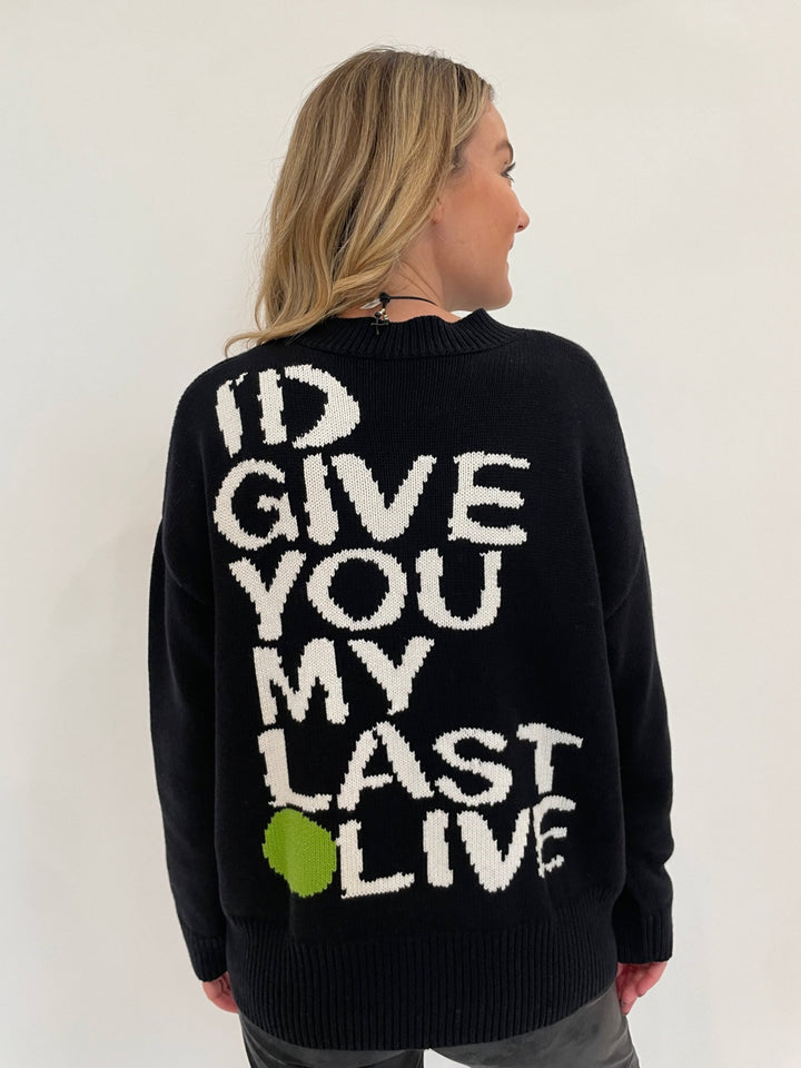 Kerri Rosenthal Benton Last Olive Sweater in Black available at Barbara Katz