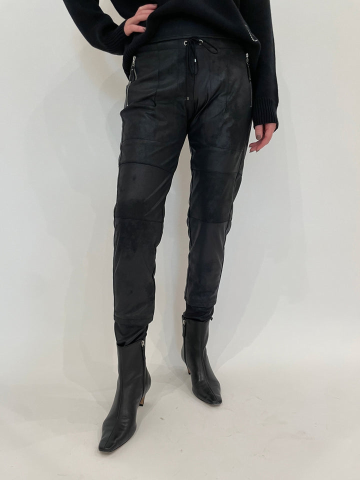 Raffaello Rossi Candy Vegan Leather Pants in Black available at Barbara Katz