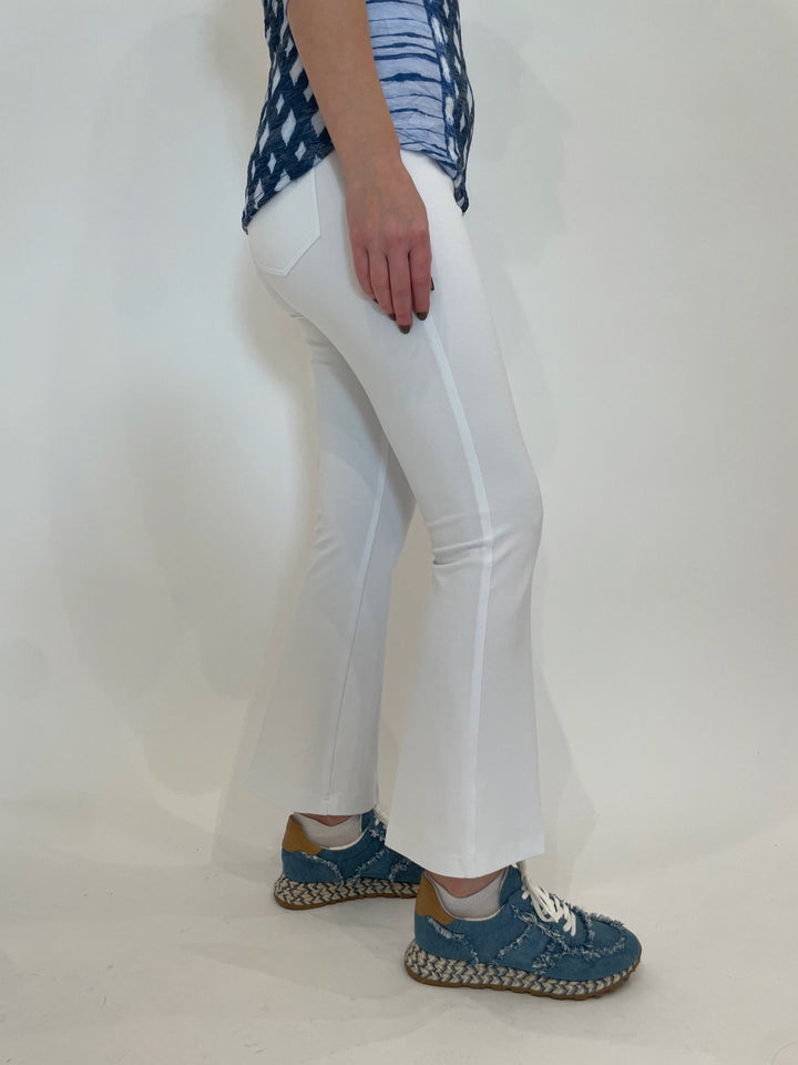 Peace of Cloth Ella Paramount Knit Pull-On Pants in White available at Barbara Katz