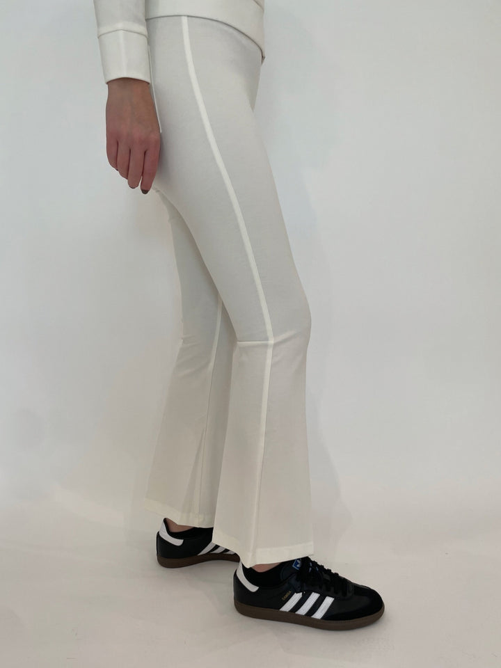 Peace of Cloth Ella Paramount Knit Pull-On Pants in Oyster available at Barbara Katz