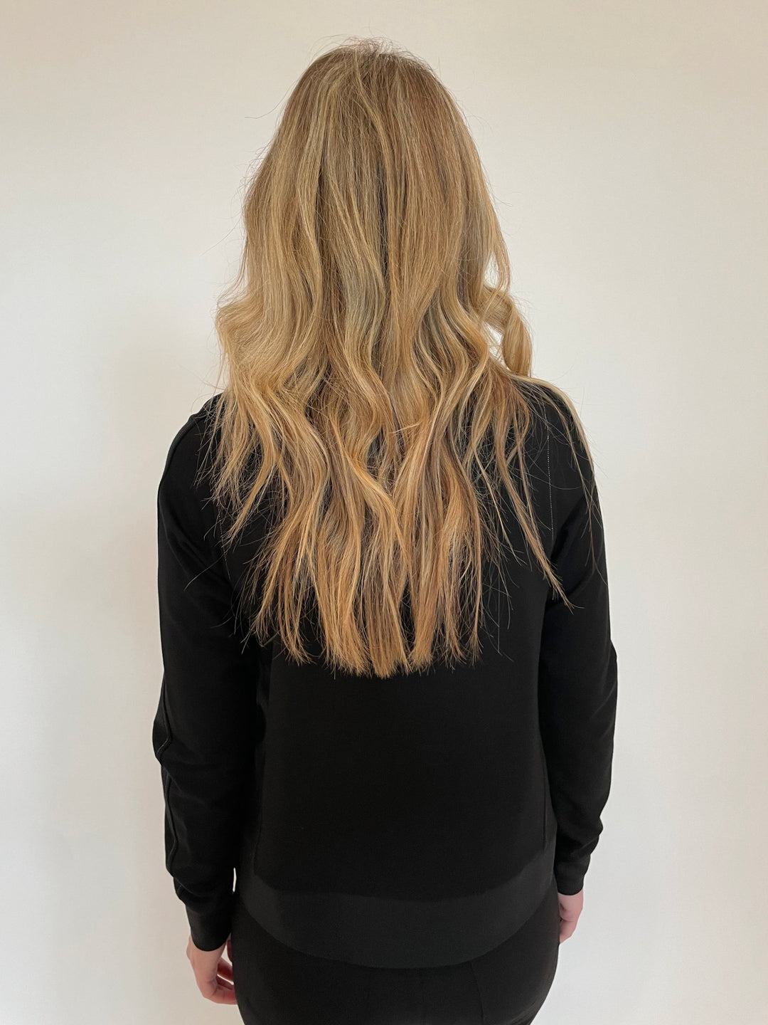 Peace of Cloth Tatum Ruffle Neck Pullover Sweater in Black available at Barbara Katz