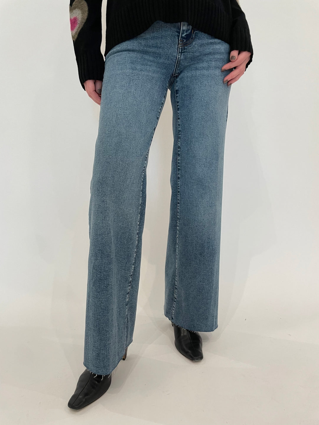 Frame Le Slim Palazzo Jeans in Rowley Raw After available at Barbara Katz