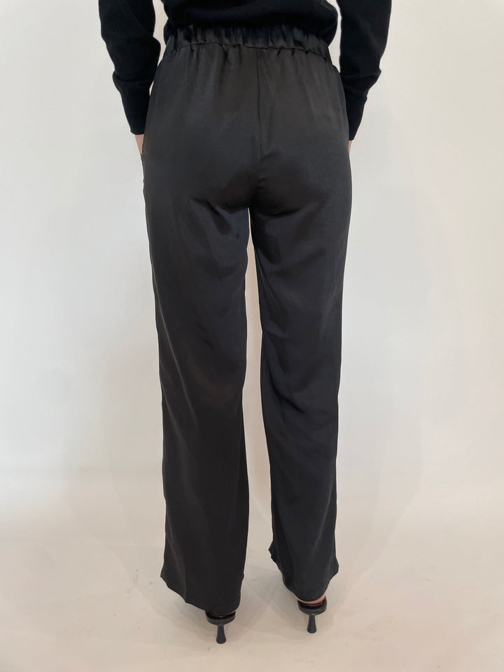 J Society Jesse Satin Pants in Black available at Barbara Katz