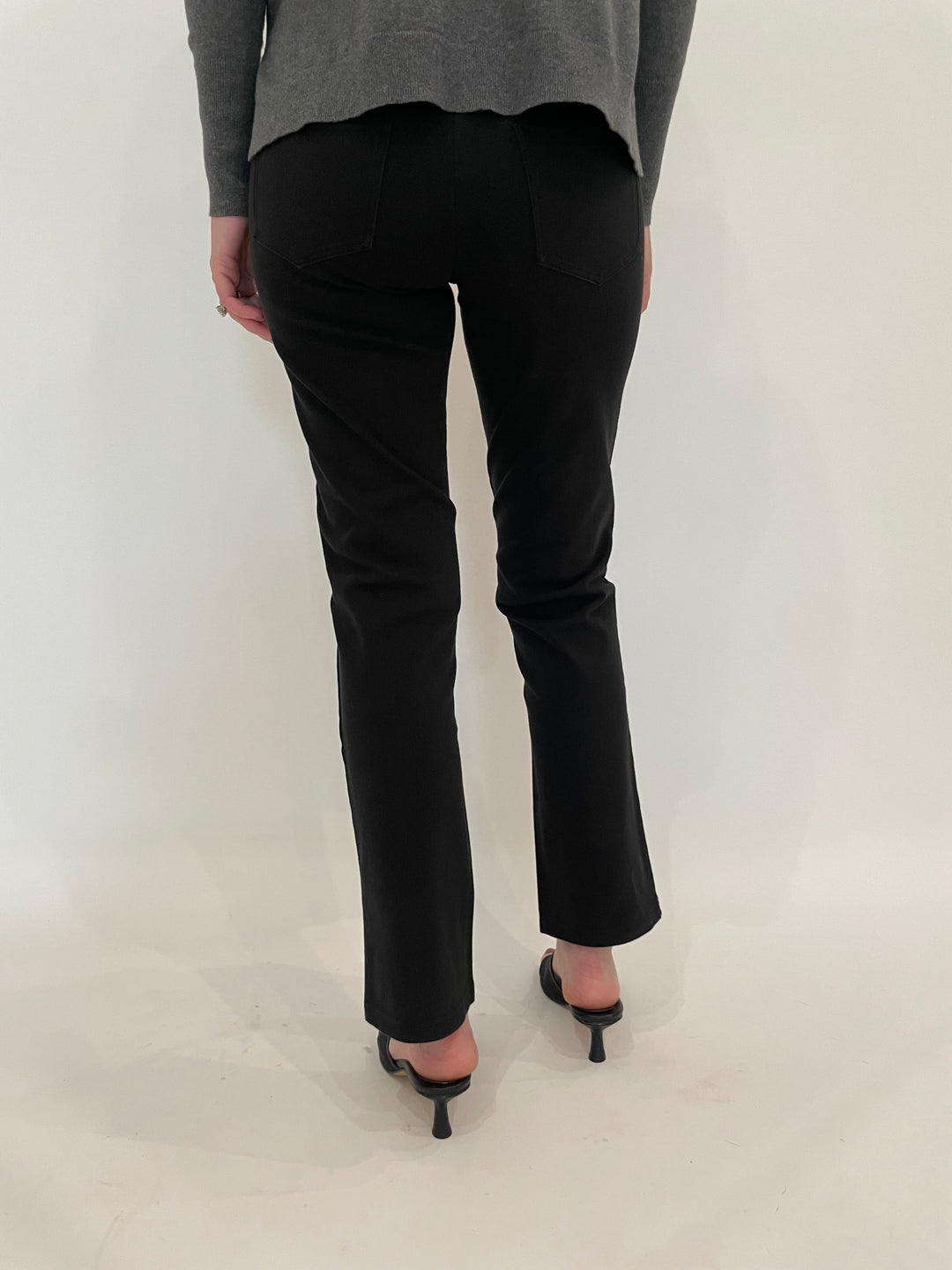 Lysse Spencer Straight Leg Denim Jeans in Black available at Barbara Katz