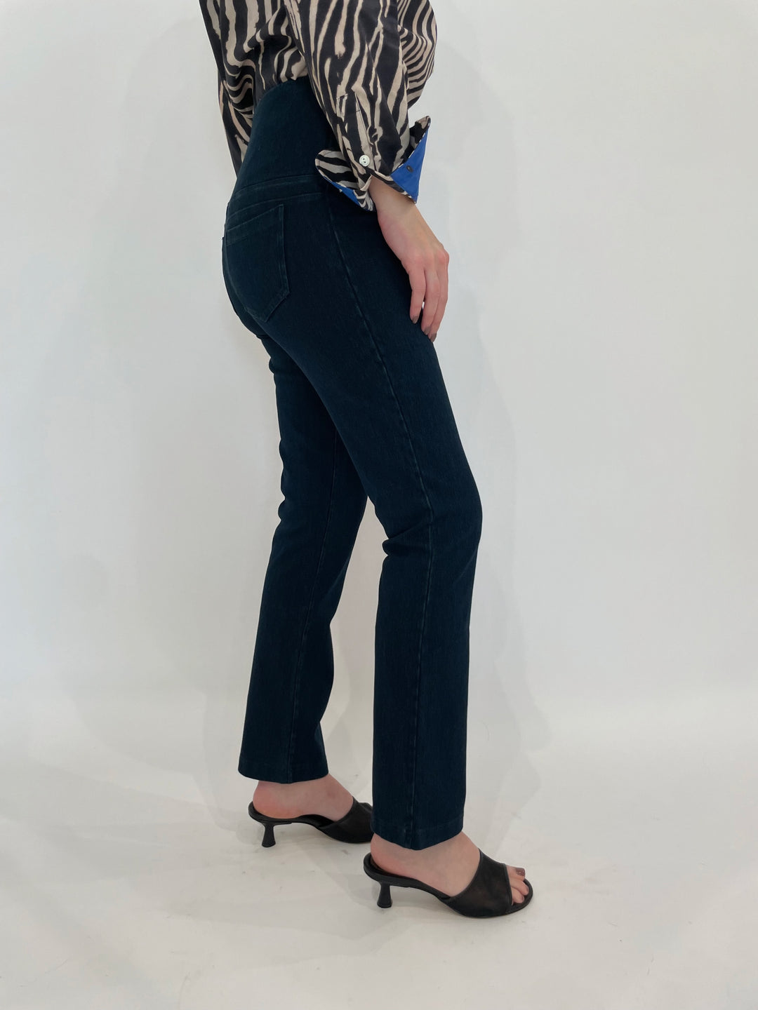 Lysse Spencer Straight Leg Denim Jeans in Indigo available at Barbara Katz