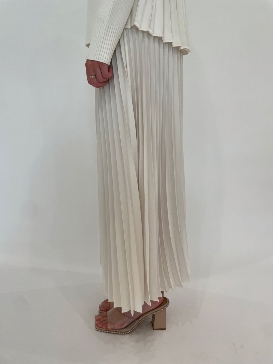 Simkhai Valor Midi Skirt in Ivory available at Barbara Katz