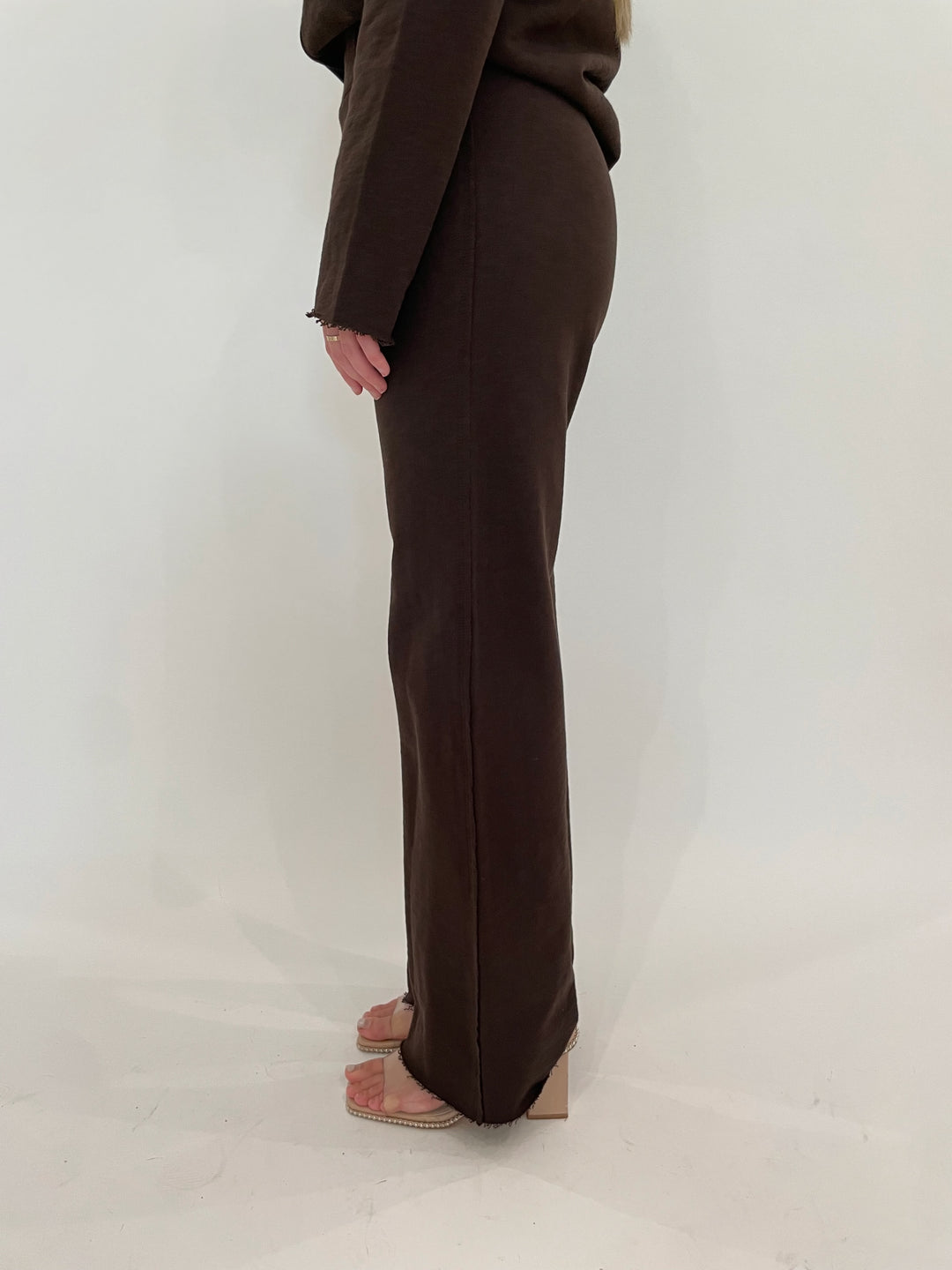 Goldie Easy Melrose Flare Pants in Coffee available at Barbara Katz