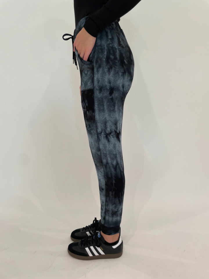 BK Omaha Marble Wash Joggers in Storm available at Barbara Katz