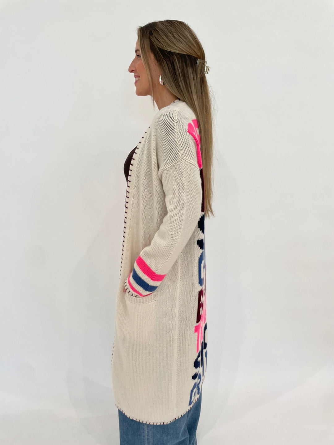 Kerri Rosenthal Poppy House Rules Long Leeve Duster in Natural available at Barbara Katz