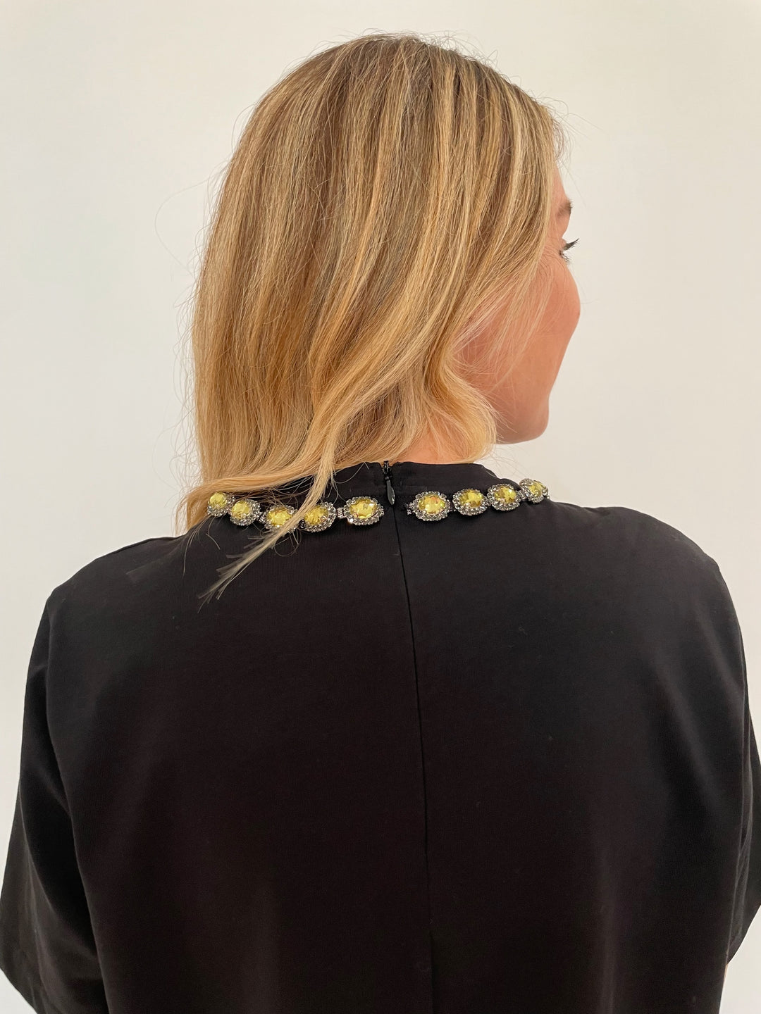 Essentiel Antwerp Galenic Embroidered T-Shirt in Black available at Barbara Katz