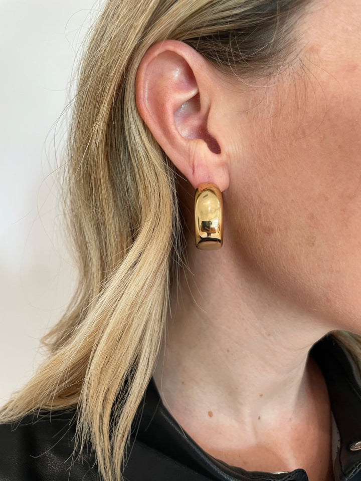 BK Kayla Chunky Hoop Earrings - Gold available a Barbara Katz