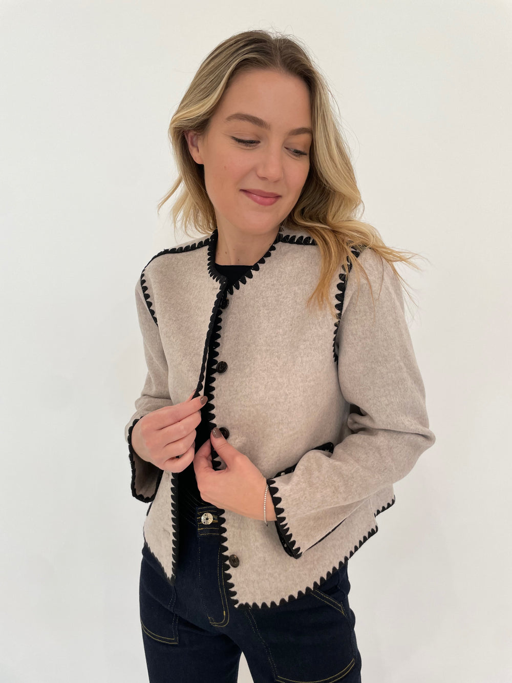 Rails Melanie Jacket in Oatmeal available at Barbara Katz