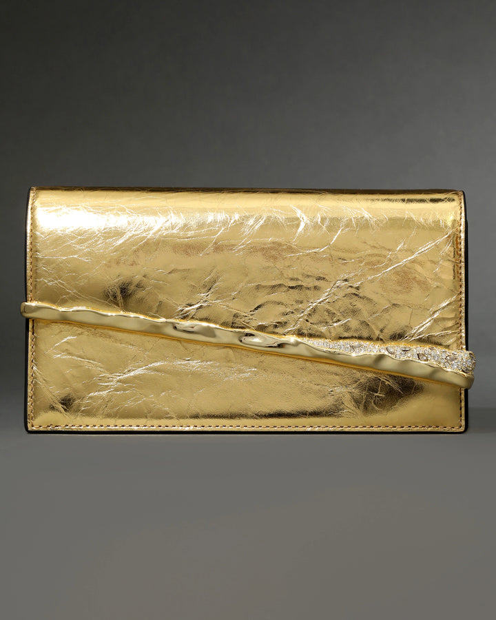 Alexis Bittar Gold Angular Convertible Crossbody Bag available at Barbara Katz