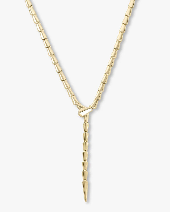 Melinda Maria Gold Mama Serpent Lariat Necklace available at Barbara Katz