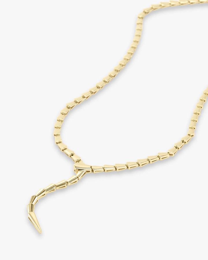 Melinda Maria Gold Mama Serpent Lariat Necklace available at Barbara Katz