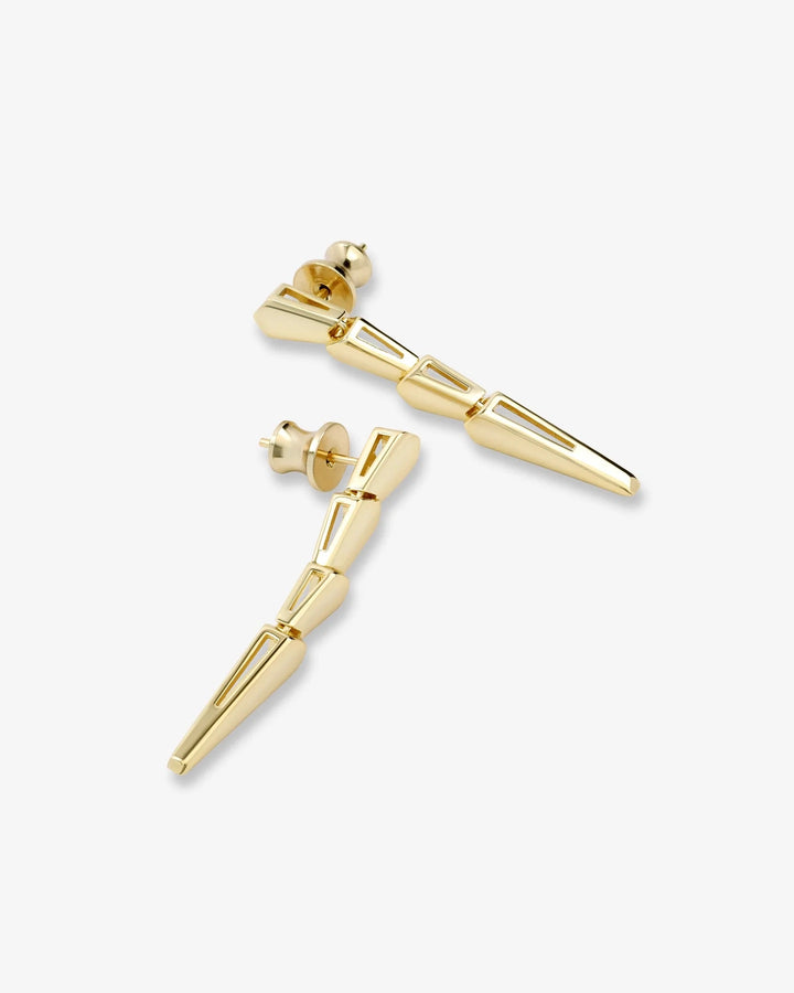 Melinda Maria Gold Serpent Drop Earrings