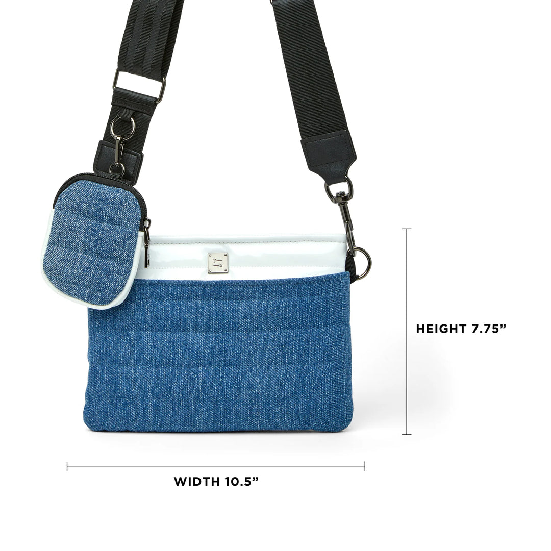 Think Royln Downtown Crossbody - Denim/White