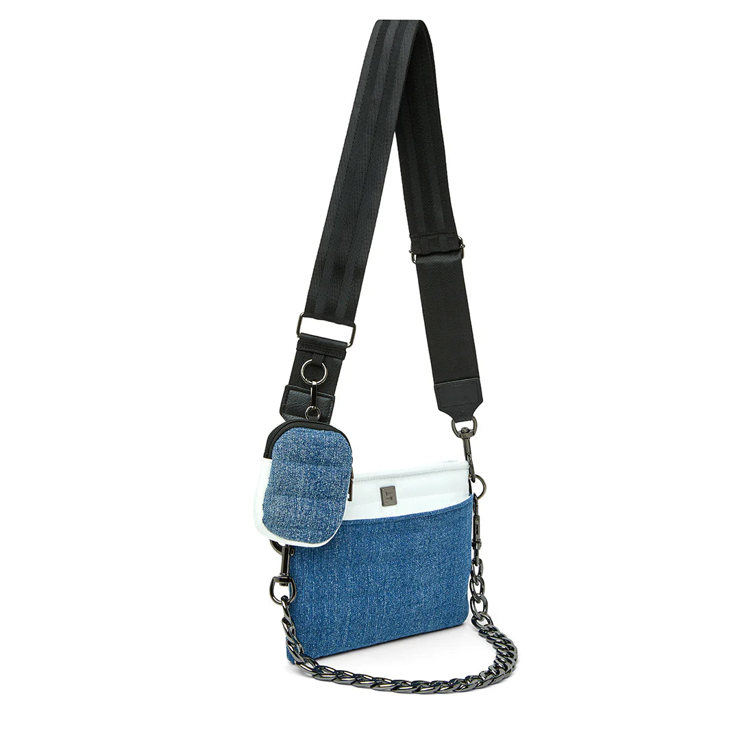 Think Royln Downtown Crossbody - Denim/White