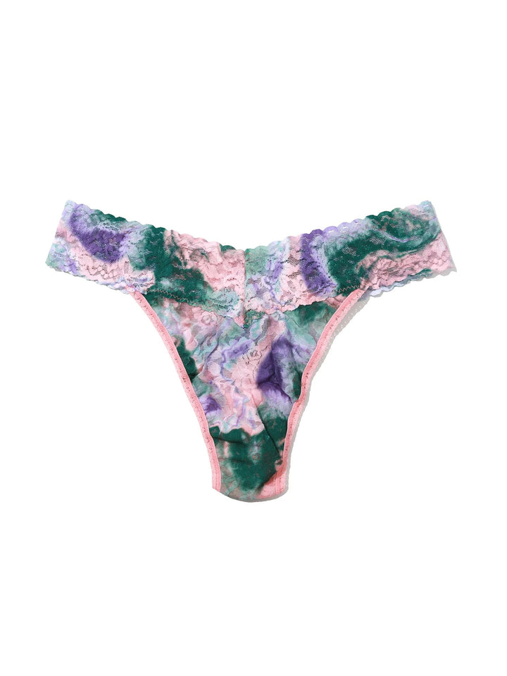 Hanky Panky Printed Signature Lace Original Rise Thong Painter available at Barbara Katz