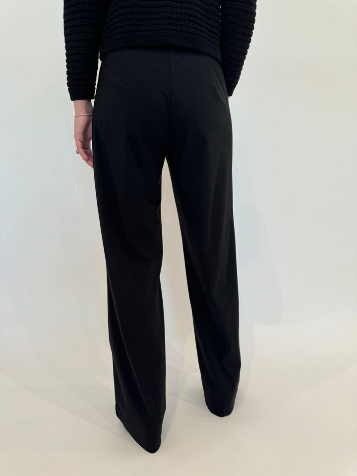 Raffaello Rossi Black Candice Straight Tech Pants available at Barbara Katz