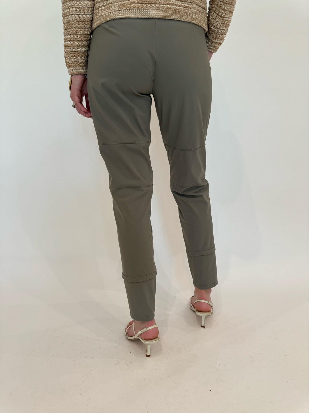 Raffaello Rossi Green Grey Candy Pants available at Barbara Katz