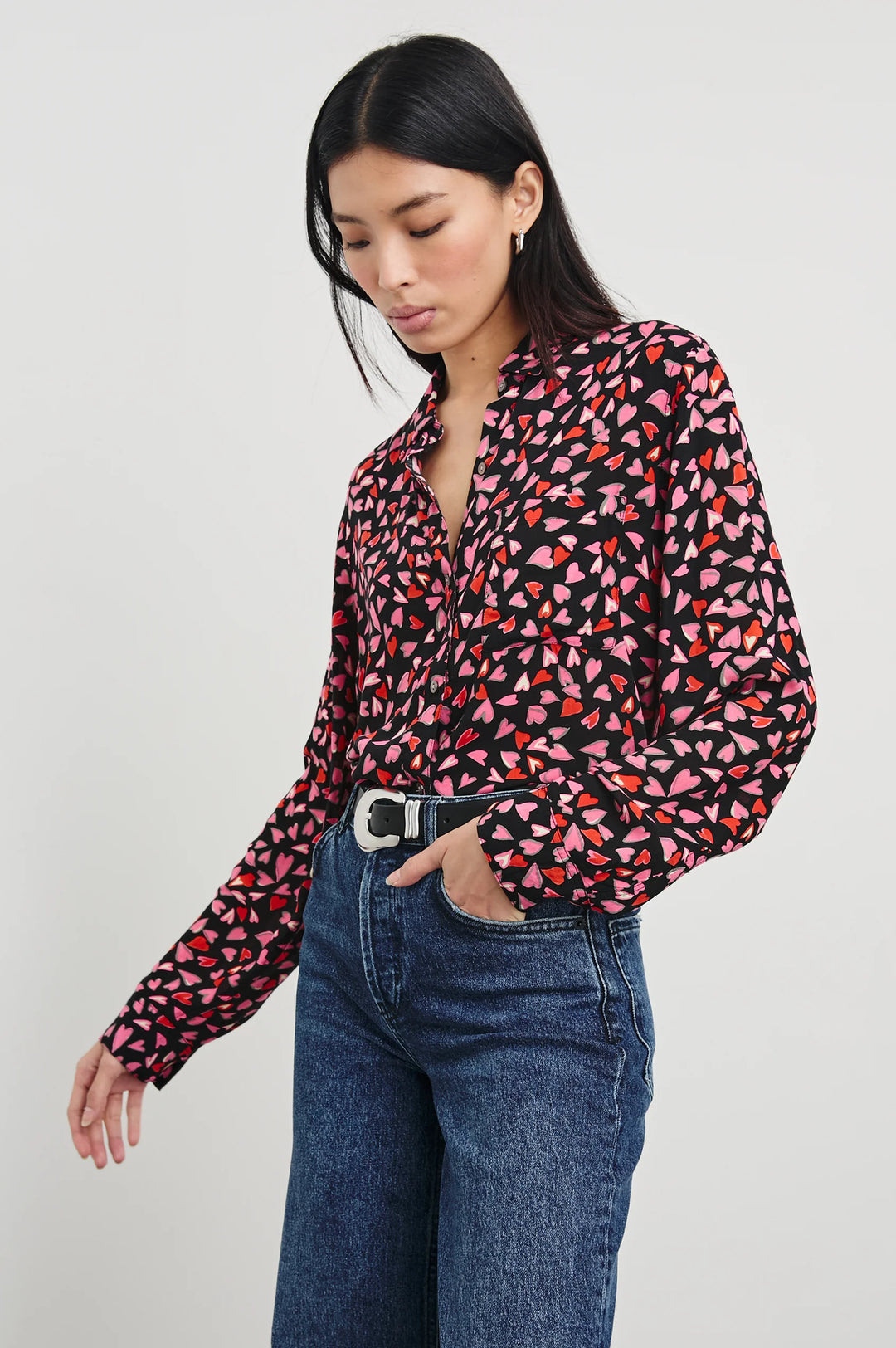 Rails Josephine Long Sleeve Shirt in Love Struck available at Barbara Katz