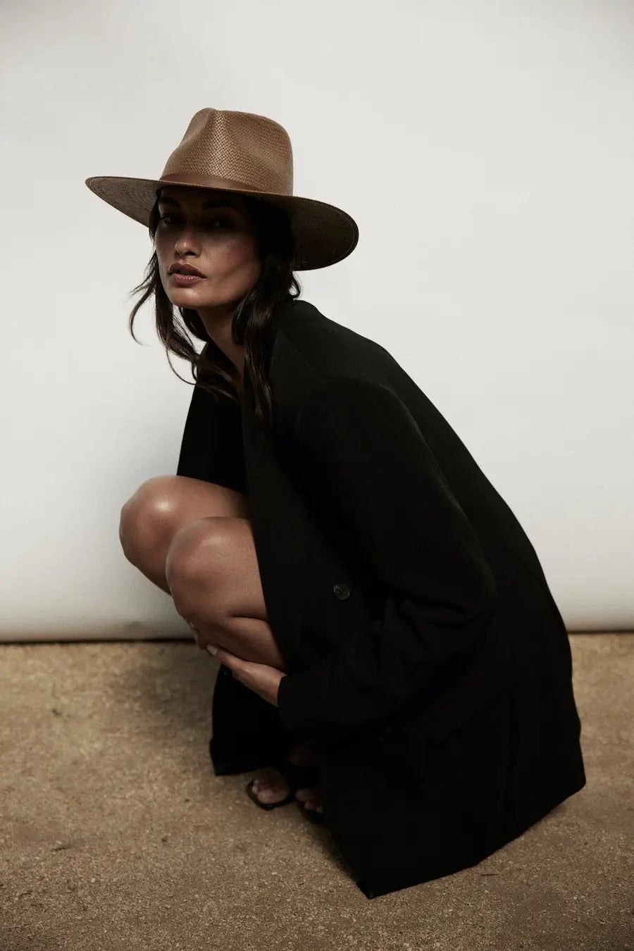 Janessa Leone Sherman Hat - Brown