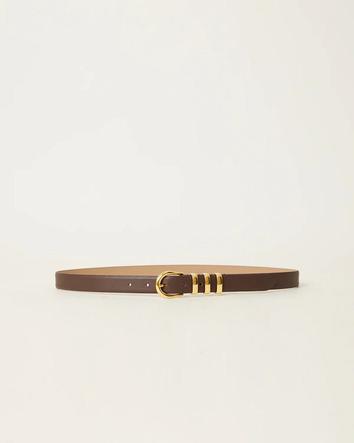 B-Low The Belt Kad Leather Belt in Chocolate Gold available at Barbara Katz