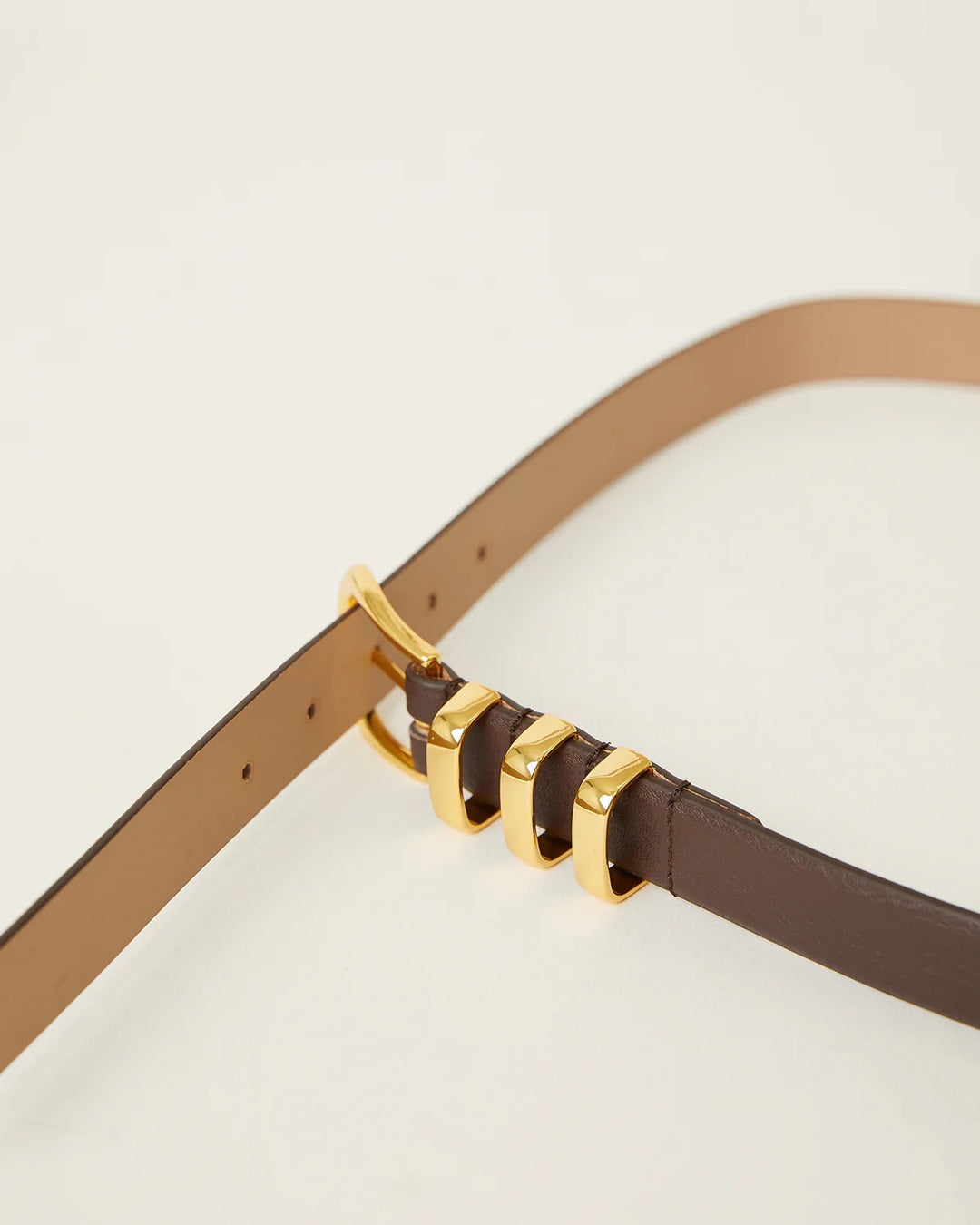 B-Low The Belt Kad Leather Belt in Chocolate Gold available at Barbara Katz