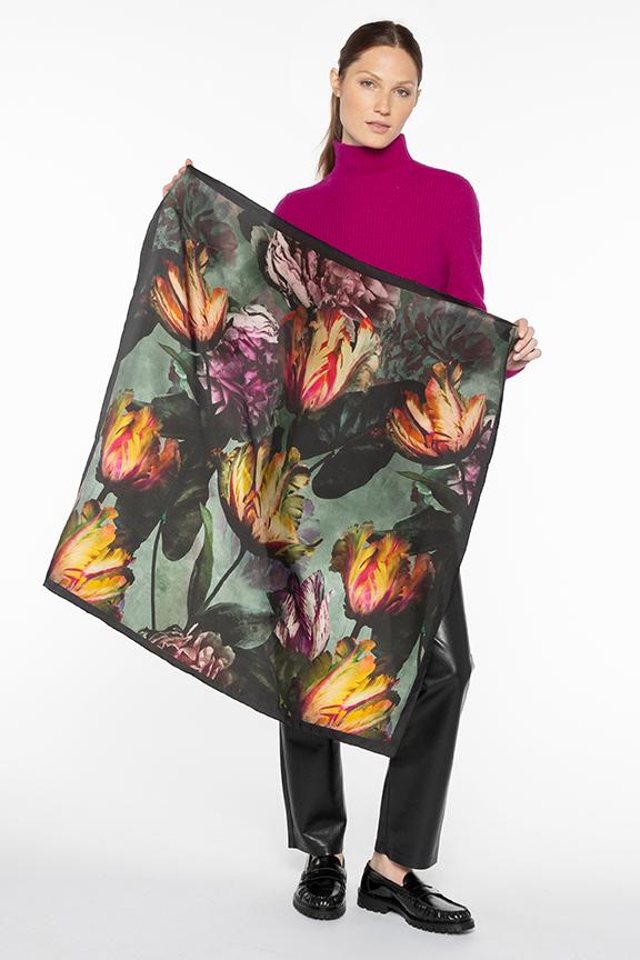 Kinross Botanical Print Scarf in Multi