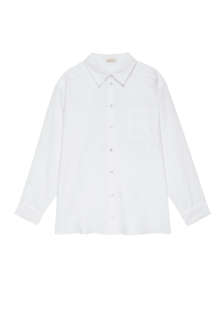 The Linen Relaxed Shirt - Powder