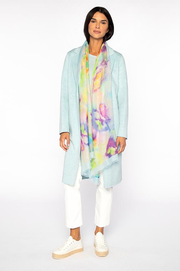 Kinross Bondi Floral Print Scarf in Multi available at Barbara Katz