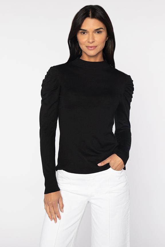 Kinross Shirred Sleeve Pullover available at Barbara Katz