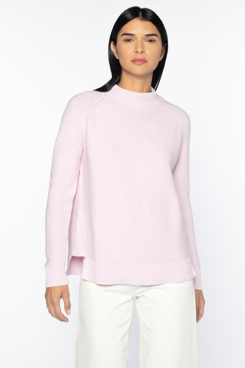 Kinross Garter Funnel Sweater in Chiffon