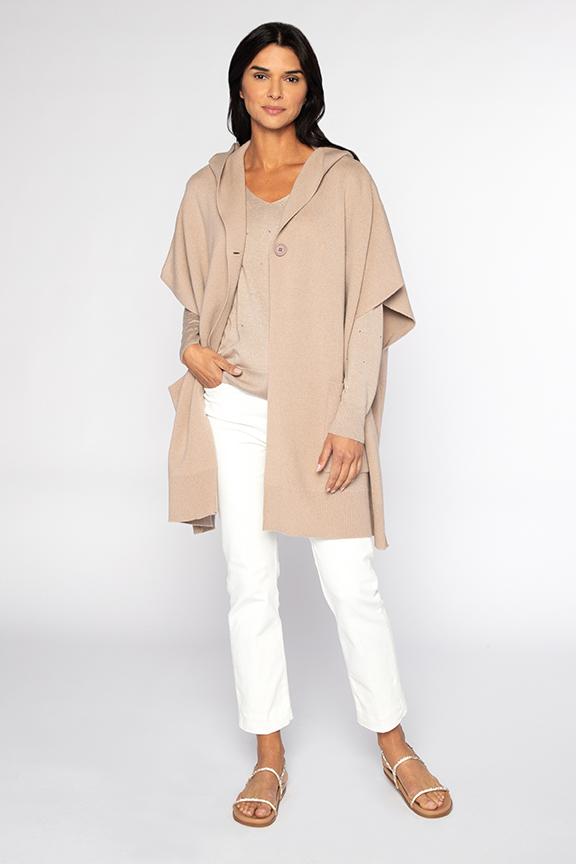 Kinross Sleeveless Hooded Oversized Cardigan available at Barbara Katz