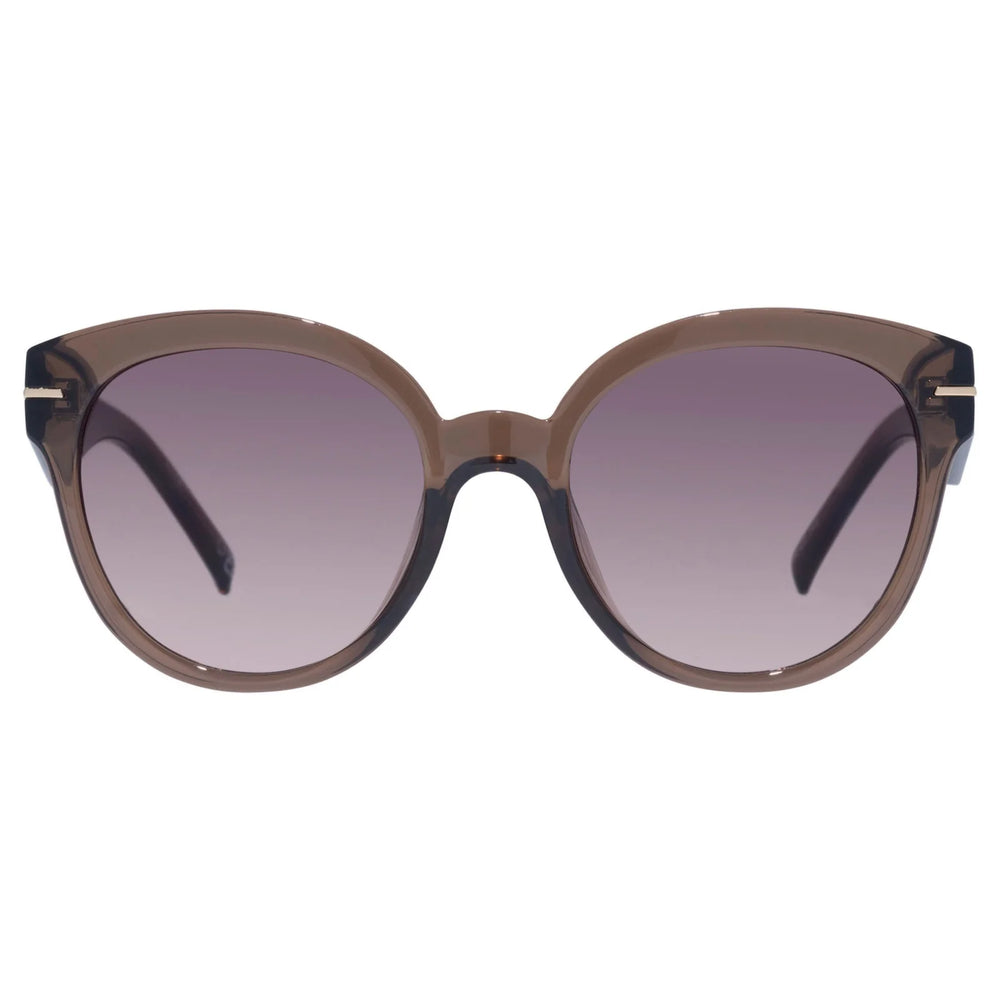 Le Specs Capacious Shades in Chocolate, round frame sunnies, LSP2452385