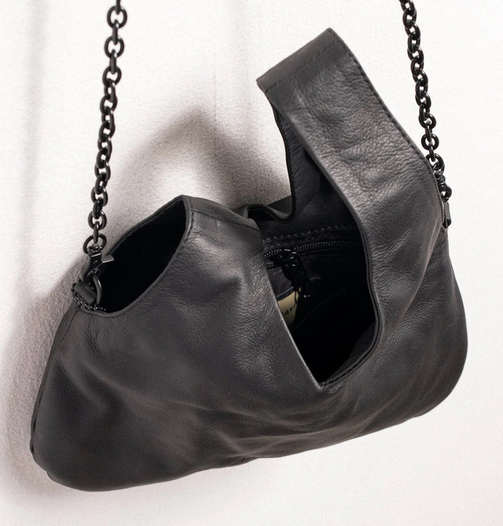 Daniella Lehavi Luna Crossbody Bag in Black Leather available at Barbara Katz