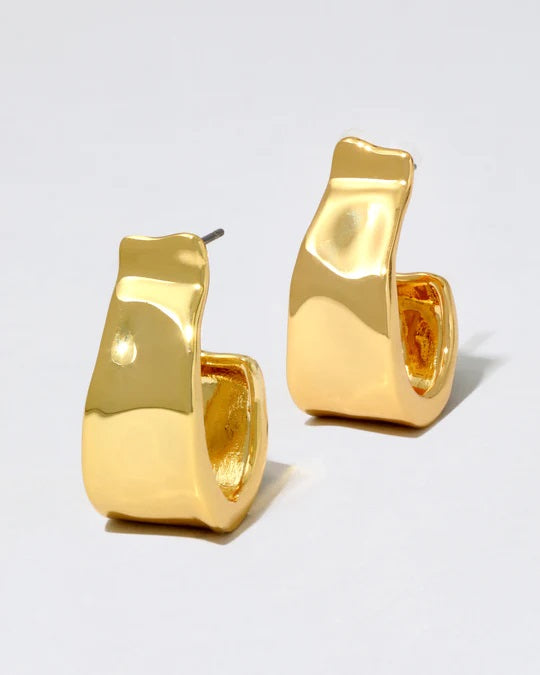 Alexis Bittar Molten Gold Ribbon Hoop Earring