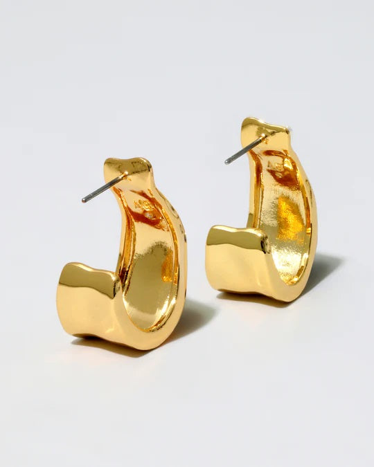 Alexis Bittar Molten Gold Ribbon Hoop Earring