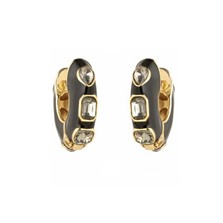 Mignonne Gavigan Ludlow Hoop Earrings in Black Multi available at Barbara Katz