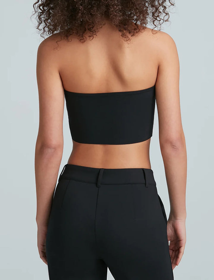 Commando Neoprene Tube Top in Black - back